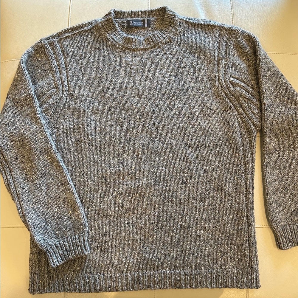 Men's 100% wool Crewneck Sweater made in Ireland.